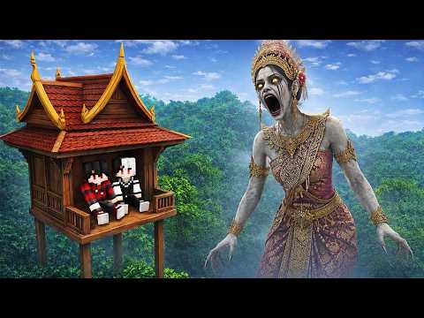 สร้างบ้านเรือนไทยบนต้นไม้ แต่กับเจอ ผีนางรำไทย จะรอดไหม (Minecraft ผีนางรำไทย) thumbnail