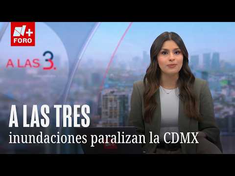Lluvias, obras e inundaciones afectan vialidades | A Las Tres con Noelia Jiménez: 4 junio de 2026 thumbnail