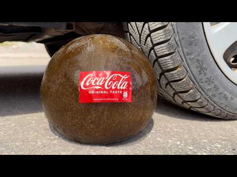 ICE COCA COLA BALLOON VS CAR, Coca Cola Zero, PowerAde, Fanta, Sprite, Fruko and Mentos Diff Unde thumbnail
