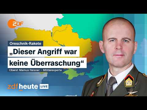 Oberst Reisner: Warum Putin seine Angriffe auf die Ukraine verschärft | ZDFheute live thumbnail