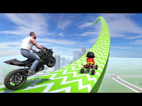 Franklin & Shinchan Tried Impossible Ramp Challenge in Indian Bikes Driving 3D thumbnail