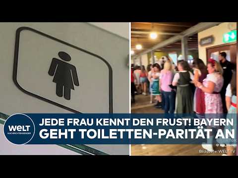 TOILETTEN-REFORM IN BAYERN: Endlich Gleichberechtigung auf Klo! Landtag greift Frauen-Frust auf thumbnail