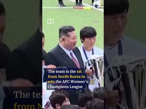 Kim meets North Korean footballers after historic win thumbnail