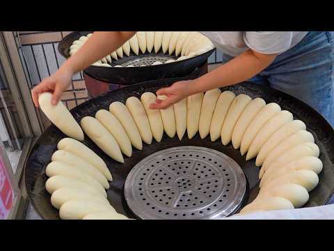 Traditional Street Eats in Taiwan! Unique Steamed Buns, Giant Scallion Pancake & Fried Buns thumbnail
