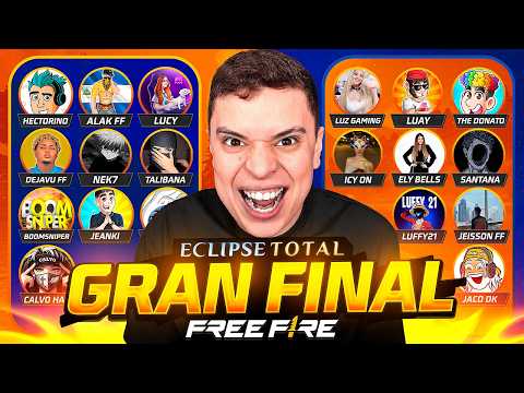 ¡FINAL: TORNEO DE YOUTUBERS DE FREE FIRE 🔥 ECLIPSE TOTAL 🔥 LUAY - ALAK - SATANA - DEJAVU Y MAS 🔥 thumbnail