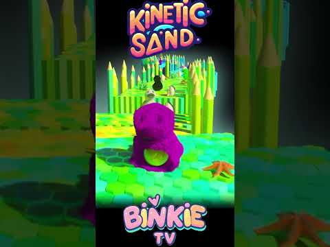 🌈🎳 Bowling Ball Crushes Kinetic Sand Colors Creative Fun Race | Binkie TV thumbnail