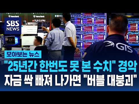 "25년간 한번도 못 본 수치" 경악..자금 싹 빠져 나가면 "버블 대붕괴" / SBS / 모아보는 뉴스 thumbnail
