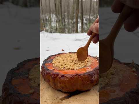 Kabakta Portakallı Süt Helvası ❄️ - Cooking orange milk halva in pumpkin thumbnail