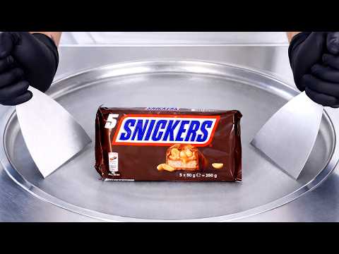 Snickers - Chocolate Ice Cream Rolls | ASMR thumbnail
