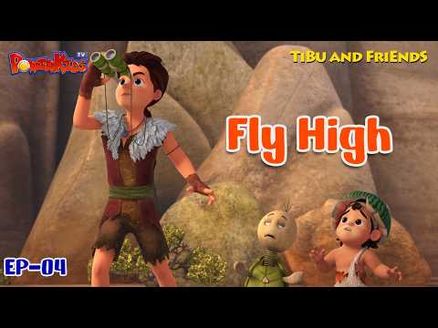 TIBU and Friends | EP 4 Fly High | Prehistoric Kids Cartoon ?? | Powerkids TV thumbnail