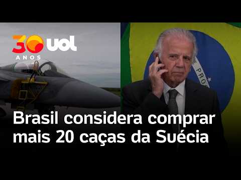 Brasil considera comprar mais 20 caças suecos, diz ministro da Defesa do governo Lula thumbnail