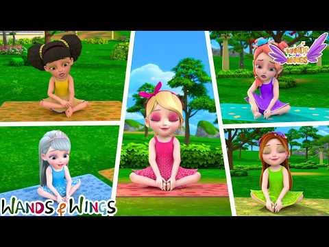 Princess Yoga Magic🧘‍♀️👑| Stretch, Breathe & Relax + Princess Got Small | Kids Songs | Wands & Wings thumbnail
