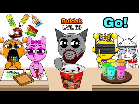 Incredibox Sprunki Challenge Emoticon Mukbang | Cartoon Animation | MOMOSTUDIO thumbnail