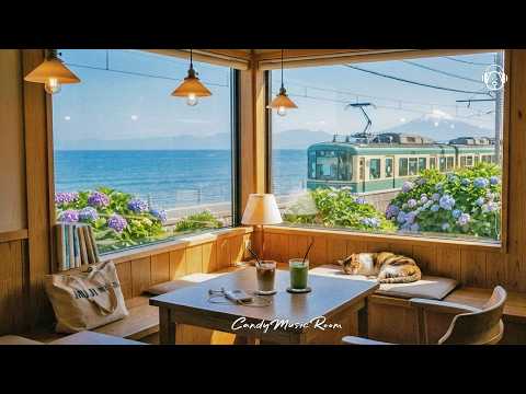 Spring Seaside Book Café in Kamakura ? Chill Jazz, Ocean Waves & Cozy Café Ambience ☕ thumbnail