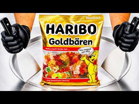 Haribo Goldbears - Ice Cream Rolls | ASMR thumbnail