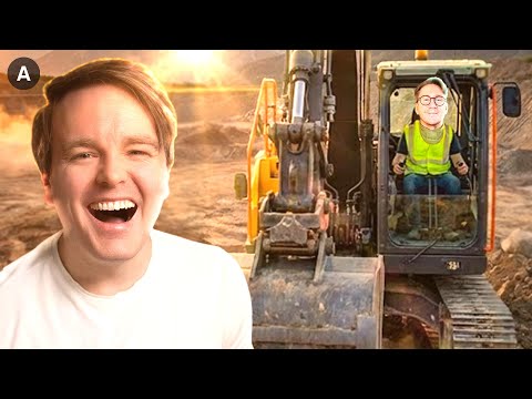 Rob og Broon kjører Gravemaskin igjen! - Construction Simulator i 2025 thumbnail