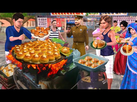 Famous Butter Bun Wala Cream Bun Street Food Hindi Kahaniya Moral Stories New Funny Comedy Video thumbnail