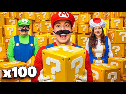 ABRIMOS 100 CAJAS MISTERIOSAS DE MARIO BROS 🏰👸🏼🍄⭐️ thumbnail