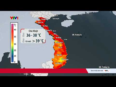 Miền Bắc và miền Trung vào cao điểm đợt nắng nóng, có nơi trên 39 độ C | VTV24 thumbnail