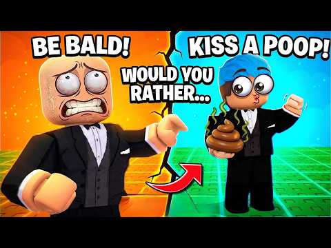 I WILL KISS MY POOP OR BE BALD | Roblox | Would Your Rather but it Actually Happens! thumbnail