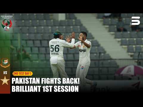 Pakistan Fights Back! Brilliant 1st Session | Ban vs Pak | 2nd Test | ICC WTC | M9I1H thumbnail