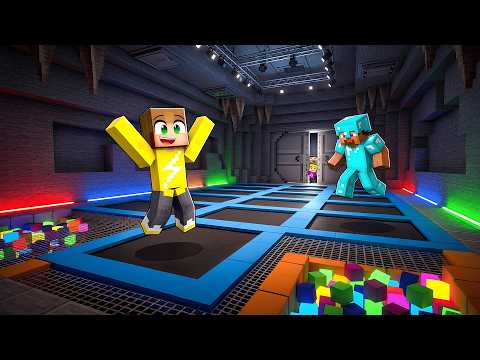 Geheim Trampoiine Park In Minecraft (Survival) thumbnail