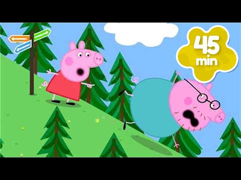 Daddy pig FALLS down BIG Hill ⛰️ Peppa Pig Full Episodes | 45 Minutes of Kids Cartoons thumbnail
