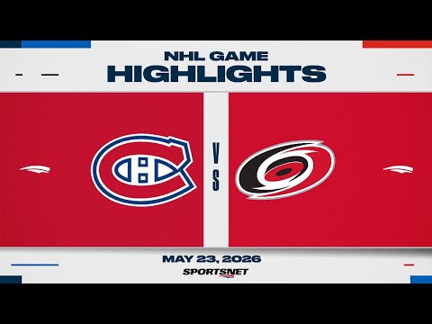 NHL Game 2 Highlights | Canadiens vs. Hurricanes - May 23, 2026 thumbnail