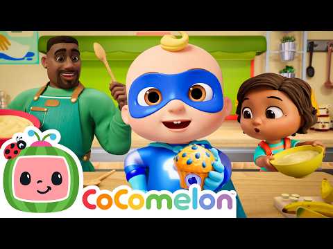 Baking Muffins with JJ, Cody, and Nina 🧁 | Super Muffin Man | CoComelon Nursery Rhymes & Kids Songs thumbnail