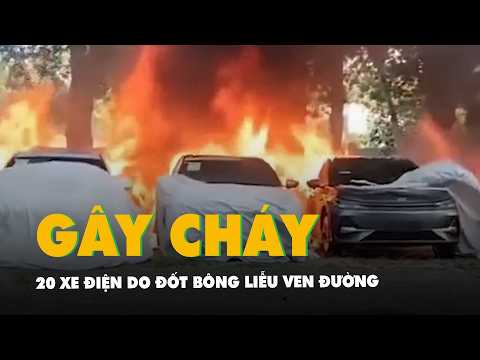 Đốt bông liễu dọn đường để tập thể dục, người đàn ông gây cháy 20 xe điện ở Trung Quốc thumbnail