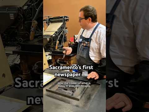 Printing the name of Sacramento’s first newspaper published on April 28, 1849 thumbnail