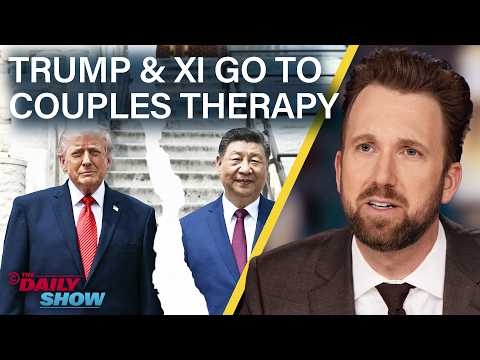 Xi Makes Trump Climb Stairs, Learn Ancient Greek History & Tremble Over Taiwan Talk | The Daily Show thumbnail