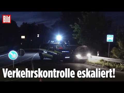 BADEN-WÜRTTEMBERG: Polizei rammt flüchtendes Auto in die Leitplanke thumbnail