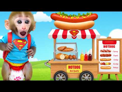 Monkey Baby Bon Bon and the duckling confront a witch to get back the giant hotdog thumbnail