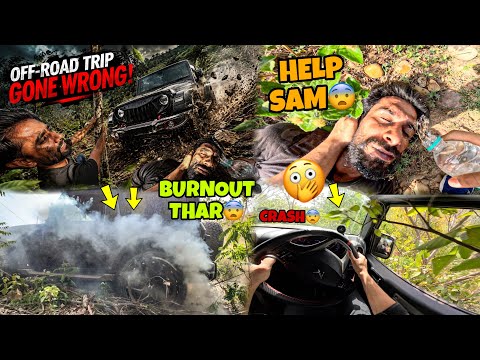 New Thar Crash😨 in Dark Jungle Offroading gone Wrong😭💔 Helping Sam in Dark Jungle thumbnail