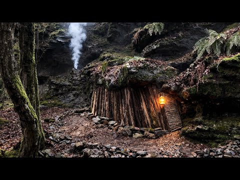 Ormanda Kaya Altına Sığınak İnşa Ettim / Solo Survival Building a Shelter Under a Rock in Nature thumbnail
