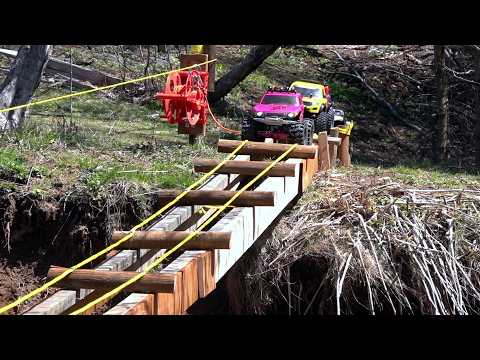 We Built a 40FT Rickety Bridge Across a Chasm…  | RC ADVENTURES thumbnail