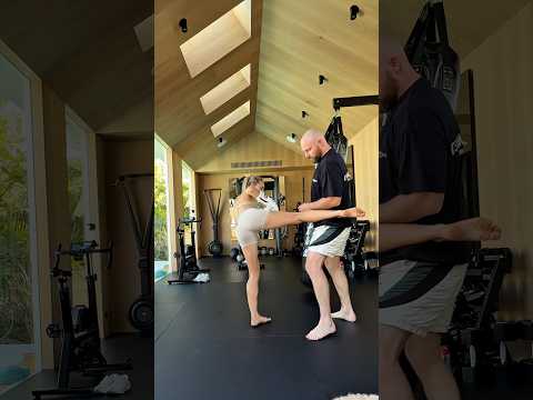 My black belt husband critiques my form after 14 months off kickboxing #kickboxing #mma thumbnail
