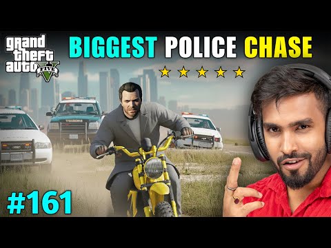 BIGGEST POLICE CHASE IN THE CITY | GTA 5 GAMEPLAY #161 thumbnail