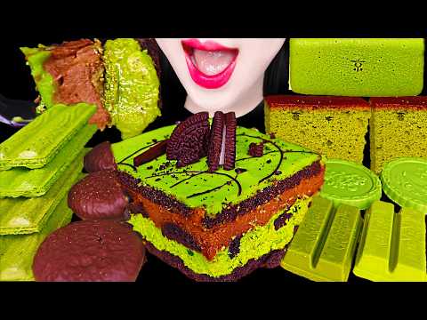 ASMR DUBAI CHOCOLATE CAKE DESSERT 두바이 초콜릿 케이크 먹방 MUKBANG, EATING thumbnail