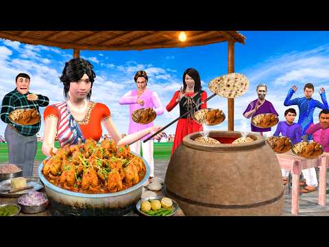DhabeWali Ka Murgh Musallam Tandoori Roti Nashta Chicken Curry StreetFood Hindi Kahani Moral Story thumbnail