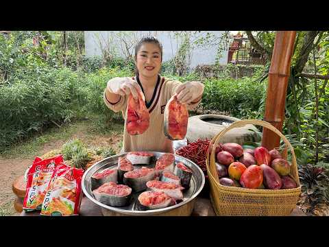 Yummy deep fry fish eat with mango salad | Crispy fish recipe | Home style cooking thumbnail