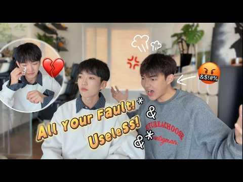 Being Mean To My Cute Boyfriend All Day, Until He Broke Down In Tears💔😭... Gay Couple Prank thumbnail