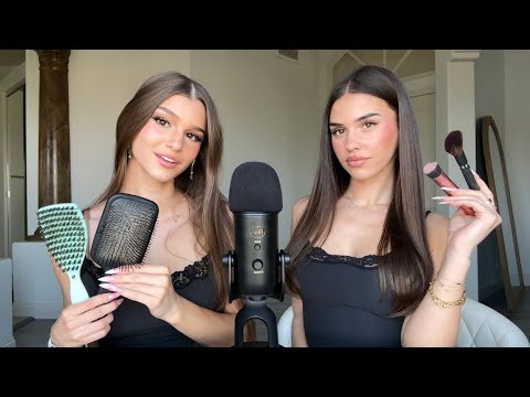 Brooke Monk and Leah Halton try ASMR *Doing YOUR favorite triggers*  thumbnail
