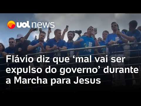 Flávio Bolsonaro diz que 'mal será expulso do governo' durante discurso na Marcha para Jesus thumbnail