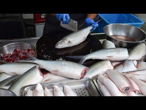 BEST 3！Milkfish cutting master! fish cutting skills in Taiwan / 最佳 3 ！虱目魚切割大師! 台灣虱目魚切割技能 thumbnail