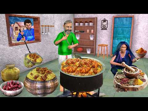 Biryani Chori Neighbour Thief Chicken Biryani Eating Hindi Kahani Moral Stories New Comedy Video thumbnail