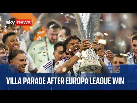 Aston Villa holds bus parade after winning Europa League thumbnail