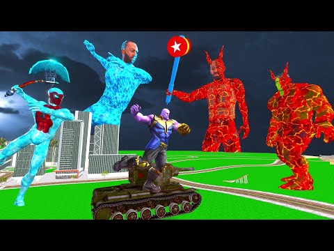 Franklin Become Ice Franklin To Fight With Lava Monster Franklin in Indian Bike Driving 3D: thumbnail