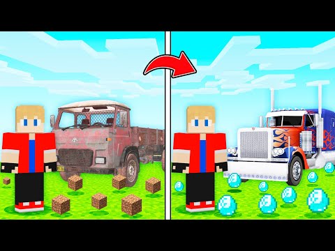 Evolui de CAMINHÃO FEIO até CAMINHÃO DA VIDA REAL no Minecraft! thumbnail